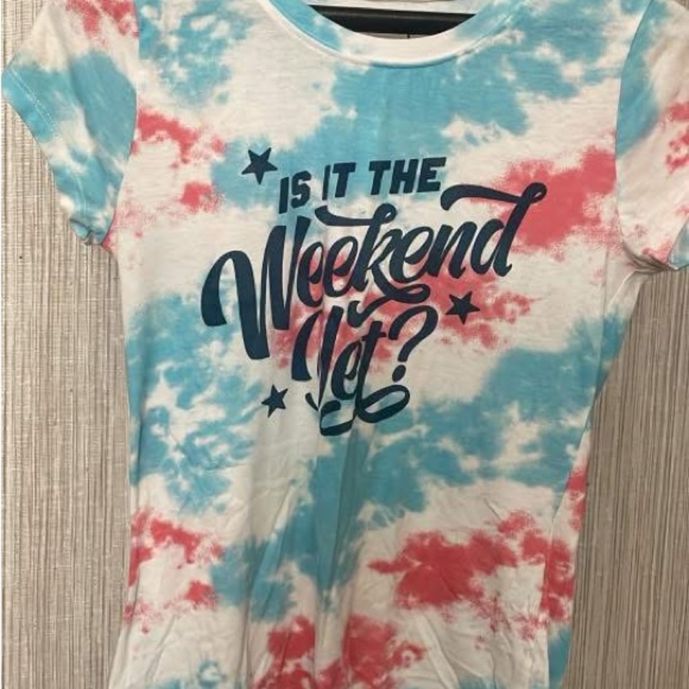 Tie-Dye Kids Shirt - Red, Blue, and White